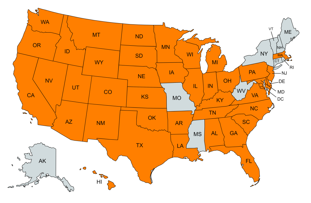 licensed states