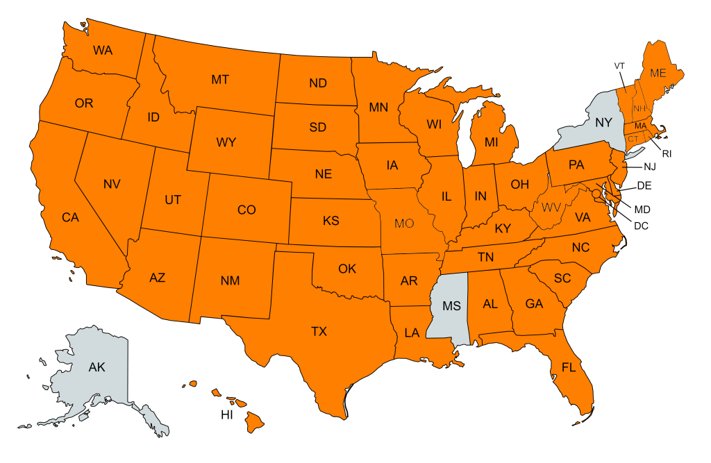 licensed states